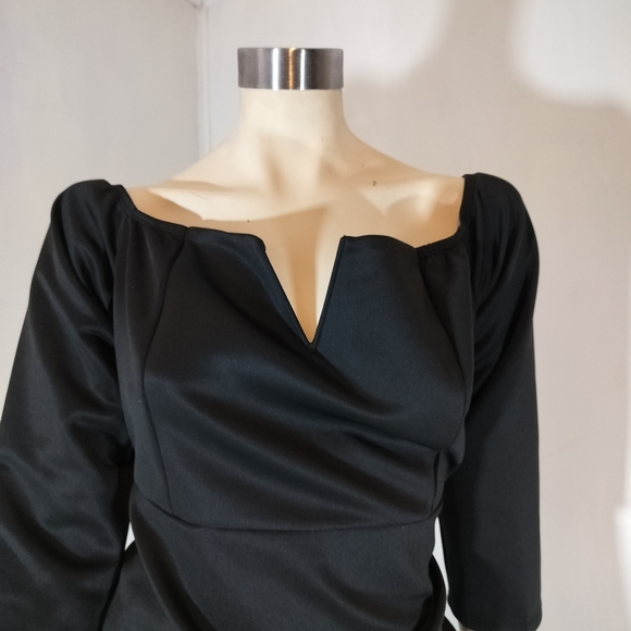 & Other Stories Black Midi Dress - Picture 2 of 6